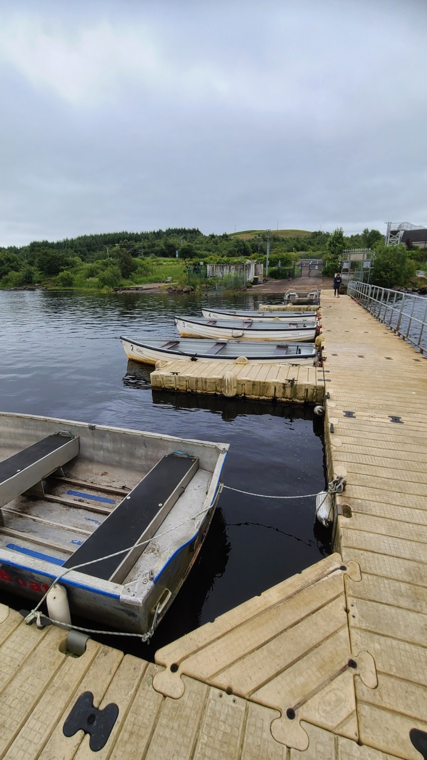 Club boat on Hillend Loch